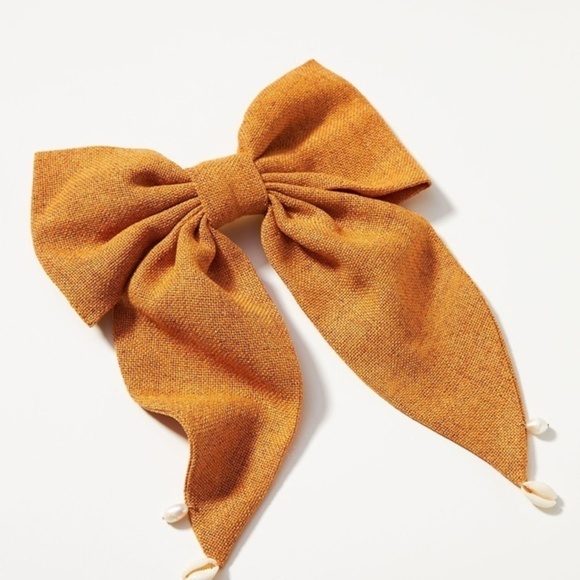 Anthropologie  Gold  Seaside Bow Barrette - Picture 1 of 1